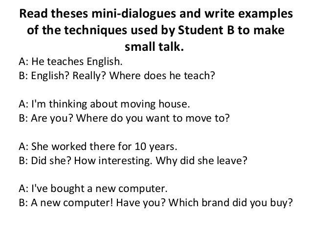 Small Talk Techniques