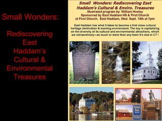 Small Wonders:  Rediscovering East Haddam’s Cultural & Environmental Treasures 