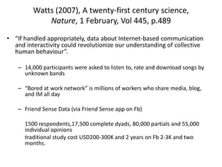 April 2010 “Peer Influence Analysis”Two Types Of Mass Influencers