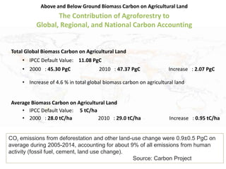 Trees on Farm: Global Extent and Socio-Ecological Characteristics and the Contribution of Agroforestry to Global and National Carbon Budgets