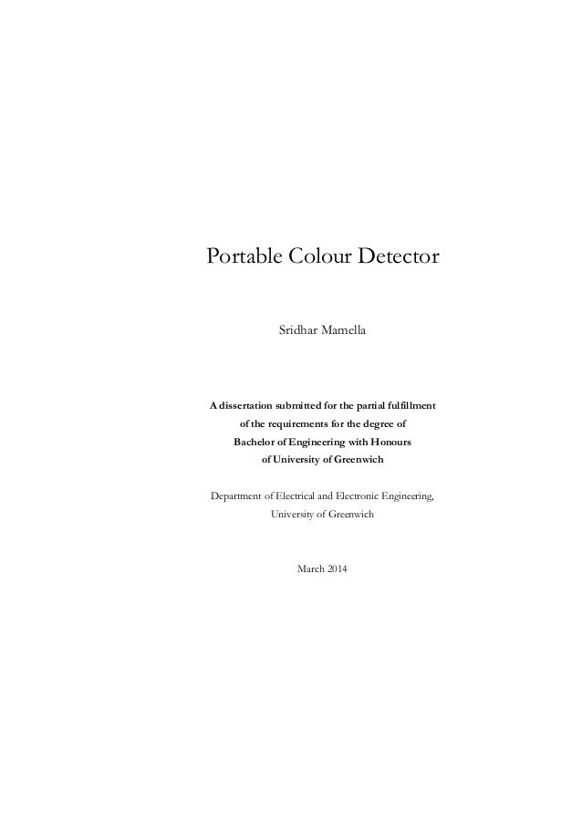 Bachelors Degree Thesis