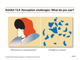 Copyright © 2011 Pearson Education, Inc. Publishing as Prentice Hall
13–231
Exhibit 13.6 Perception challenges: What do you see?
 