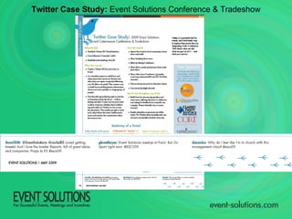Twitter Case Study:  Event Solutions Conference & Tradeshow 