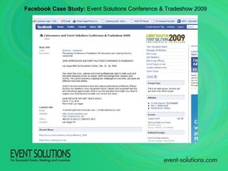 Facebook Case Study:  Event Solutions Conference & Tradeshow 2009 