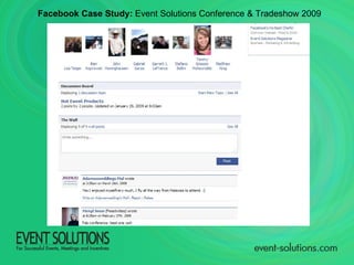 Facebook Case Study:  Event Solutions Conference & Tradeshow 2009 