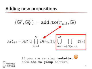 Adding new propositions
25
If you are sensing newLetter
then add to group Letters
 