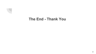 The End - Thank You
22
 