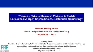 Toward a National Research Platform to Enable Data-Intensive Open ...