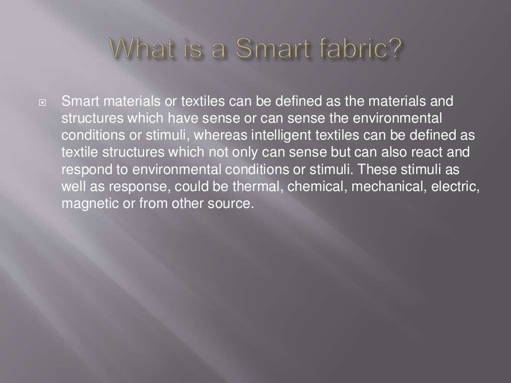 Smart Fabricsppt