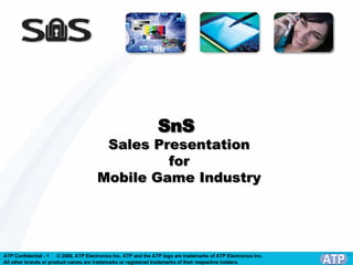 SnS  Sales Presentation for Mobile Game Industry 