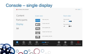 Console – single display
 