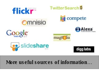 More useful sources of information… 