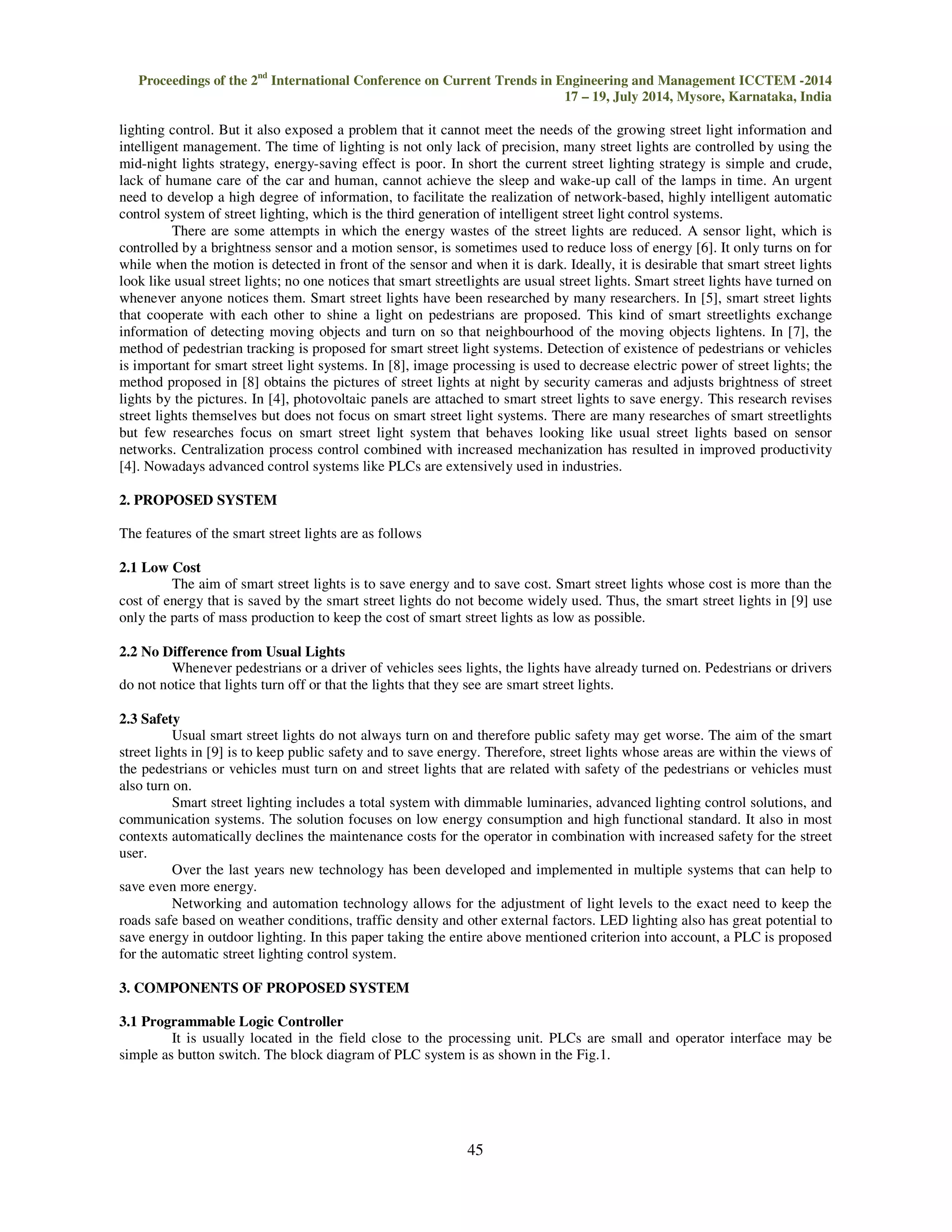 SMART STREET LIGHTING SYSTEM BASED ON SENSORS USING PLC AND SCADA | PDF