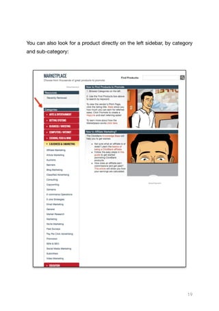 You can also look for a product directly on the left sidebar, by category
and sub-category:

19
 
