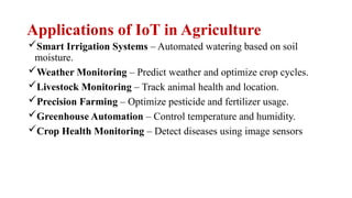 Smart Agriculture in Embedded system and IOT CS3691 | PPTX