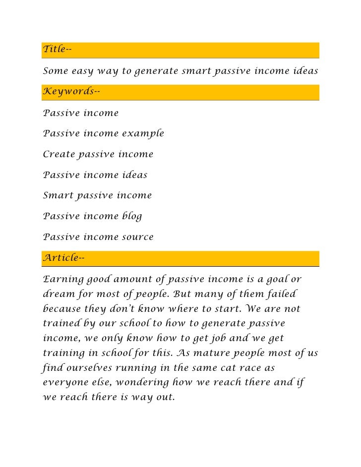 easy passive income easy passive income
