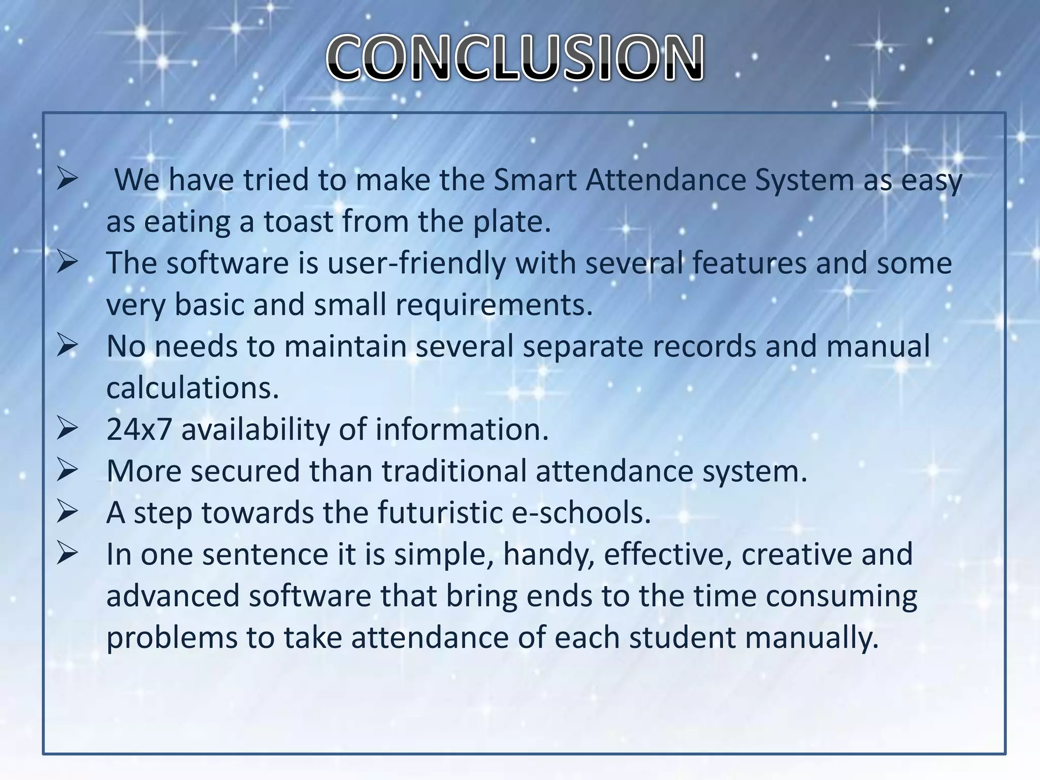 Smart Attendance Management System Using Android WIFI Technology | PPTX