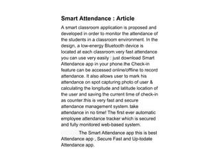 Smart attendance article 001