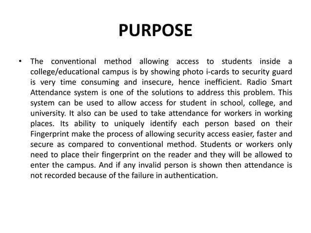 Smart attendance system | PPTX image.