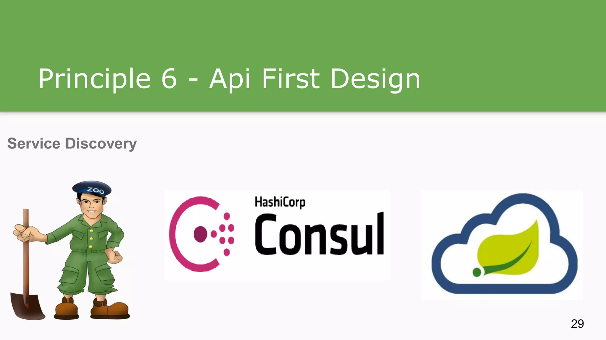 Principle 6 - Api First Design Service Discovery 29 