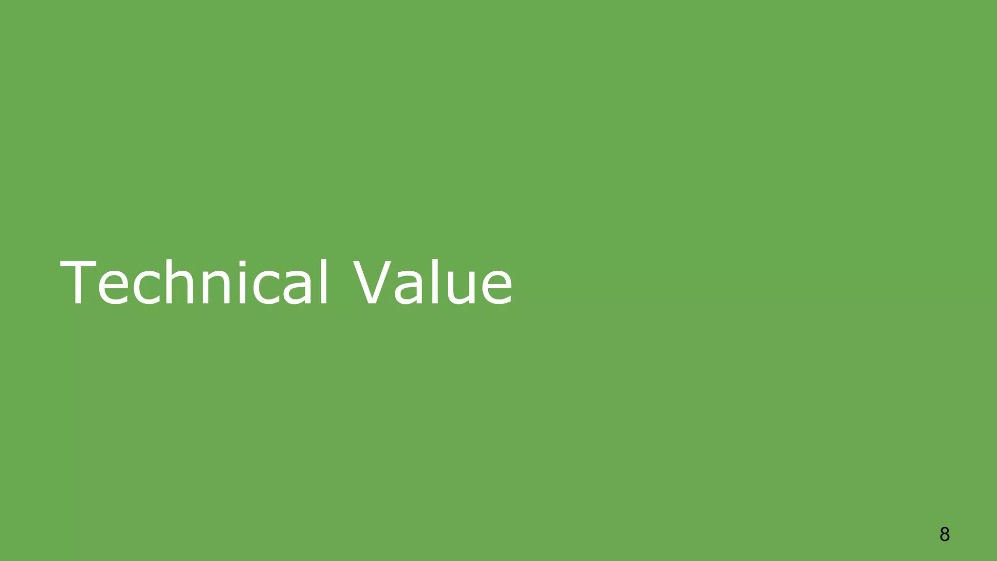 Technical Value 8 