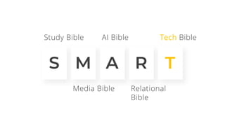 S M A R T
Study Bible
Media Bible
AI Bible
Relational
Bible
Tech Bible
 