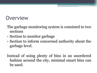 Smart Bins : IOT Based Garbage Monitoring System | PPT