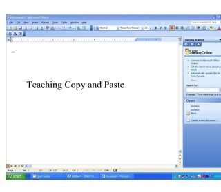 Teaching Copy and Paste 