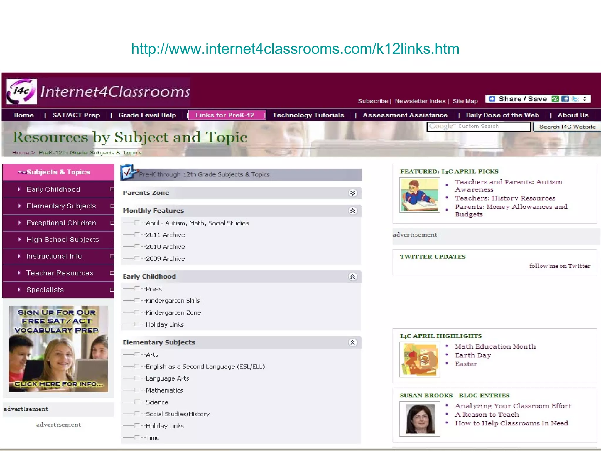 http://www.internet4classrooms.com/k12links.htm   