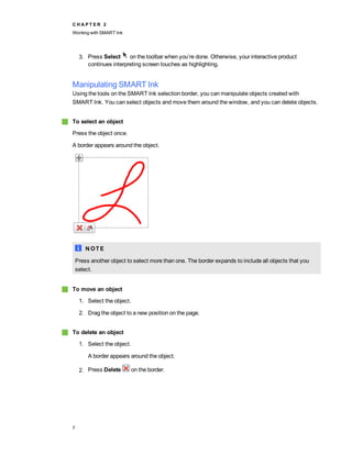 Smartboard Smart Ink User Guide | PDF