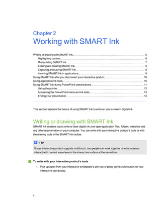 Smart Ink Annotation Software Smartboard Smart Ink User Guide | PDF