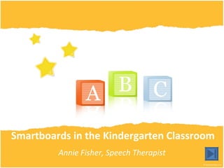 Smartboards in the Kindergarten Classroom Annie Fisher, Speech Therapist 