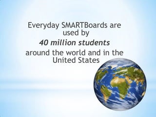 Everyday SMARTBoards are
used by
40 million students
around the world and in the
United States