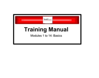 Training Manual Modules 1 to 14: Basics 