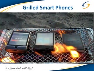 Grilled Smart Phones




http://youtu.be/cir-MOzVggQ            2
 