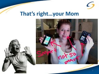 That’s right…your Mom




                        7
 