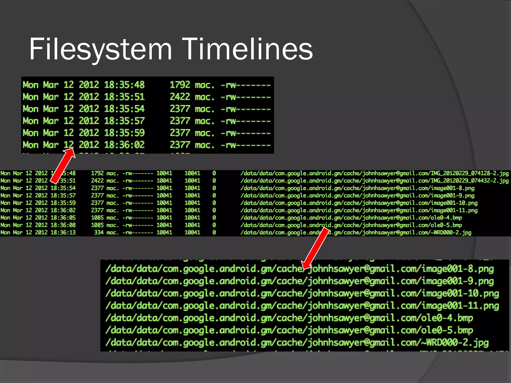 Filesystem Timelines
 