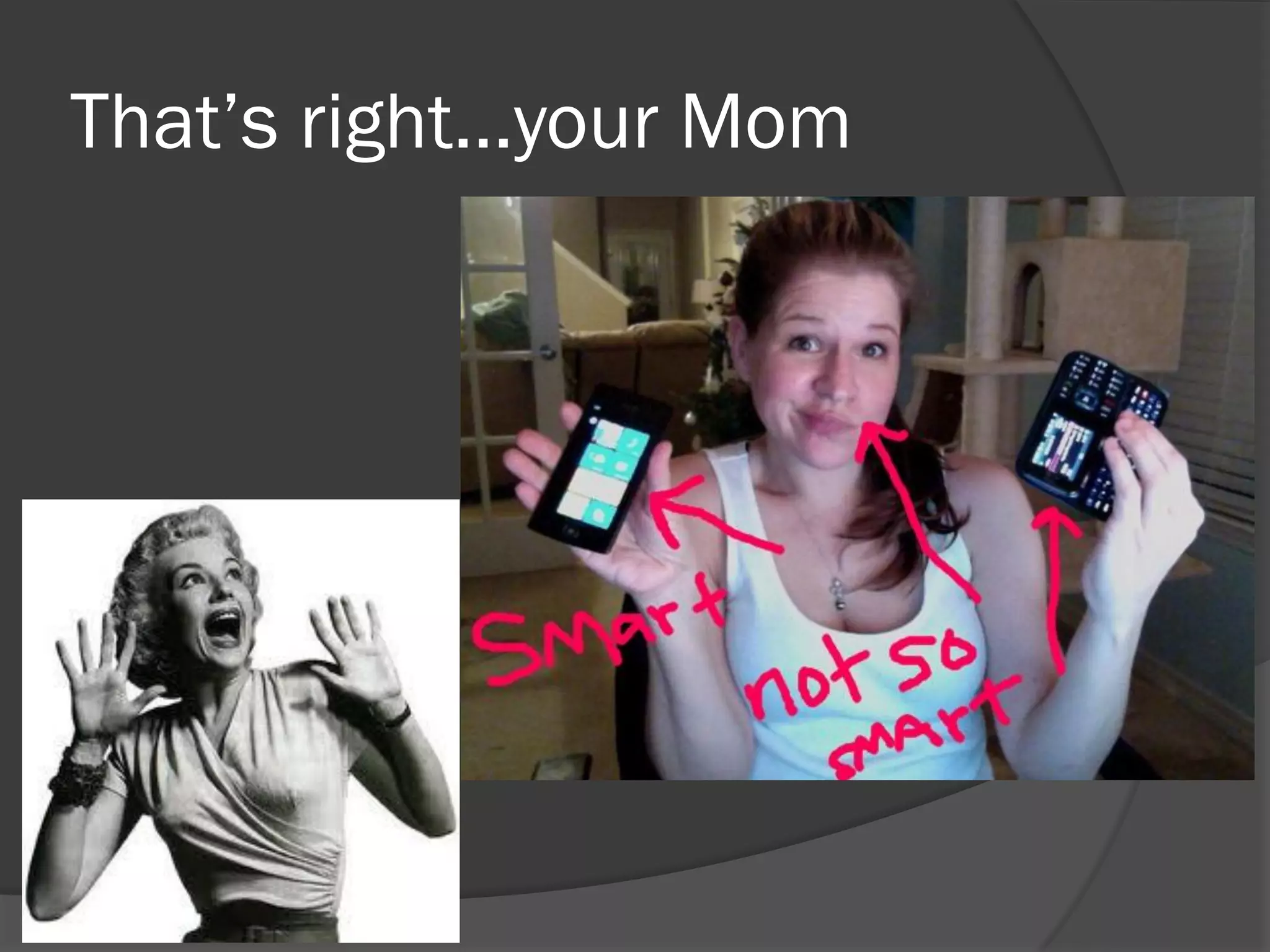 That’s right…your Mom
 