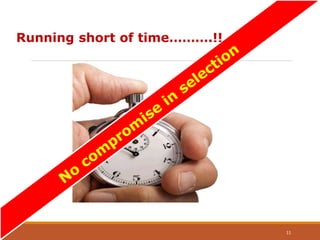 Running short of time……….!!
11
 