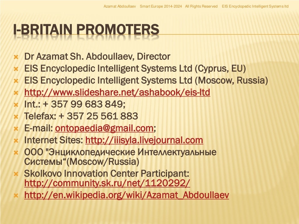 Smart Britain UK Smart Cities and iBritain Platform Inclusive, Int…