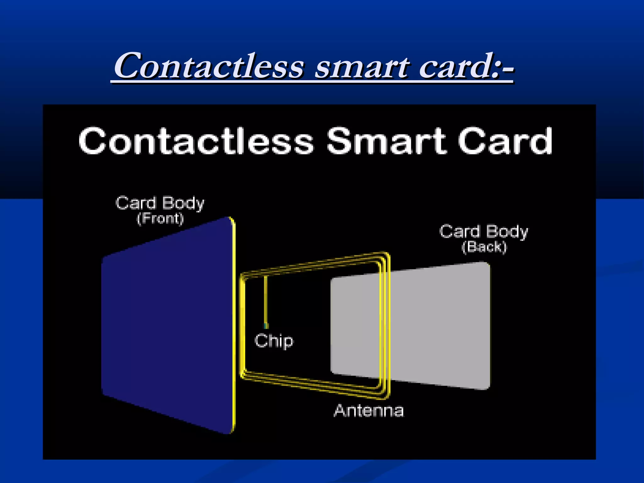 Contactless smart card:-
 