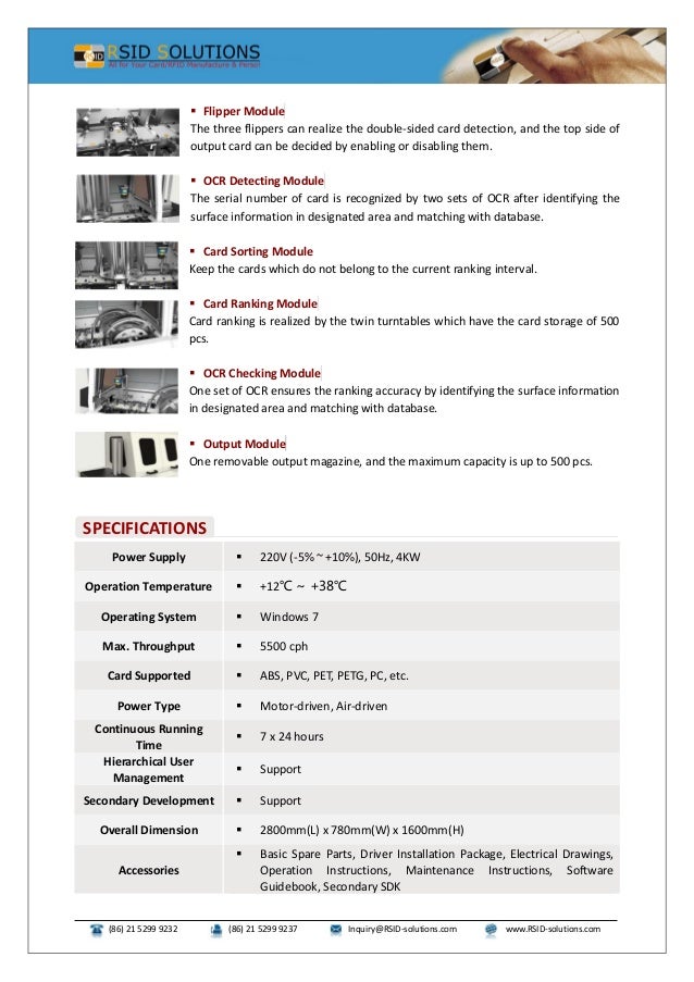 Smart Card Sorting & Ranking Machine PTES10