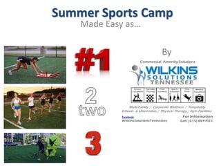 Summer Sports Camp
Made Easy as…
By
 