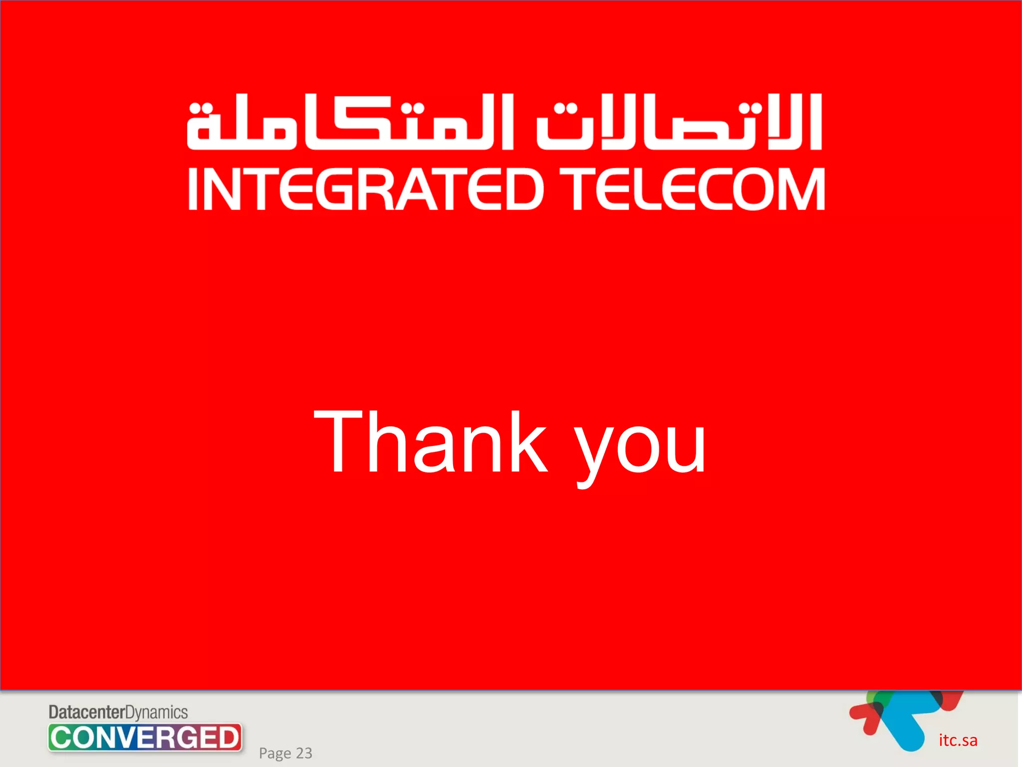 Thank you


                  itc.sa
Page 23
 