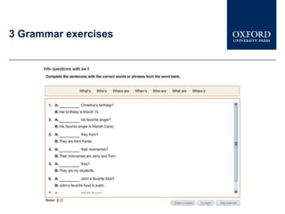 3 Grammar exercises
 