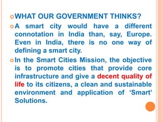 Smart cities for India | PPTX
