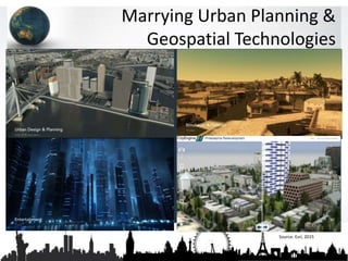 Marrying Urban Planning &
Geospatial Technologies
Source: Esri, 2015
 