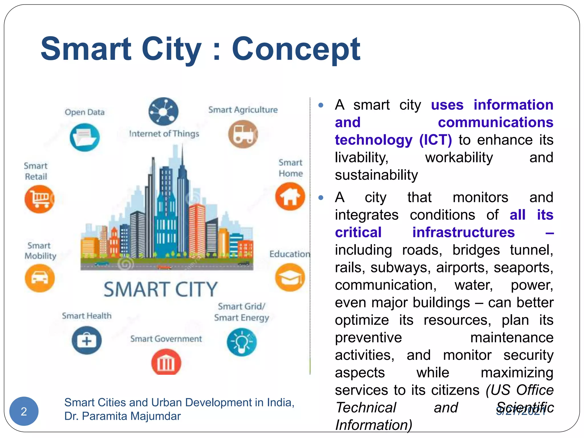Smart cities and Urban Development in india | PPTX