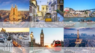 Barcelona Lisboa Porto
Madrid Londres Paris
 